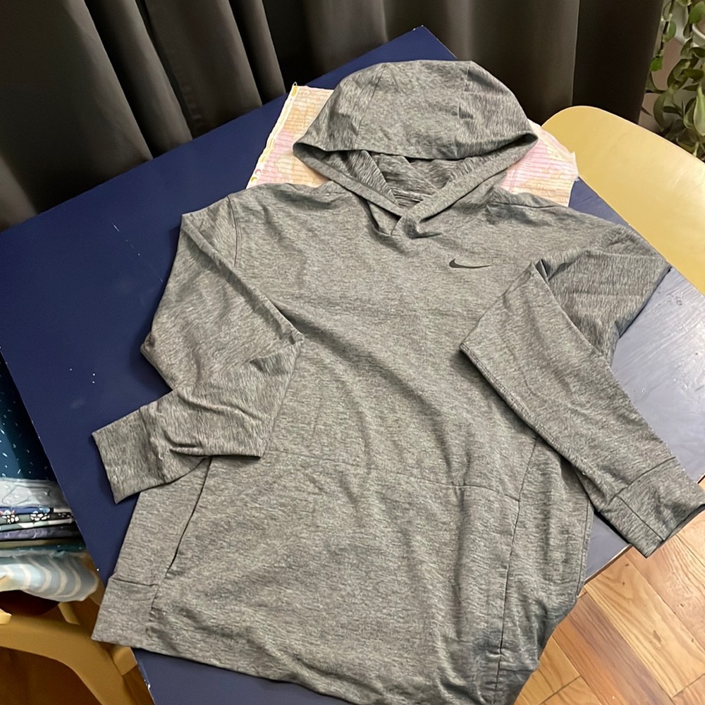 Nike running hooded dri fit shirt - size small